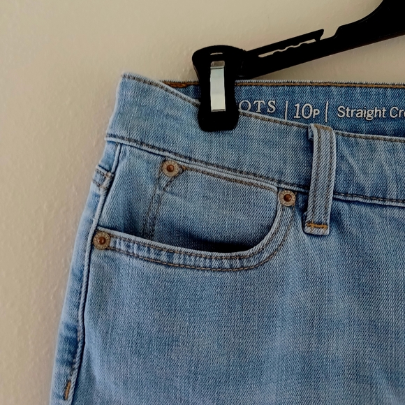 TALBOTS Flawless Straight Crop Blue Jeans Capri, size 8P - Picture 4 of 14